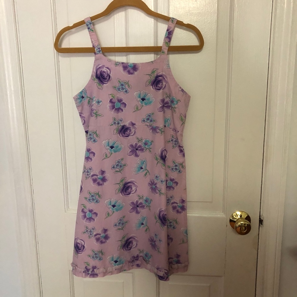 Purple floral dress